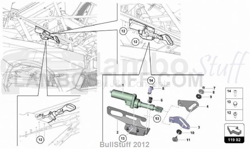 2016 Lamborghini AVENTADOR LP700-4 COUPE AUSTRALIA MOTOR FOR WIND DEFLECTOR (119.02.00)